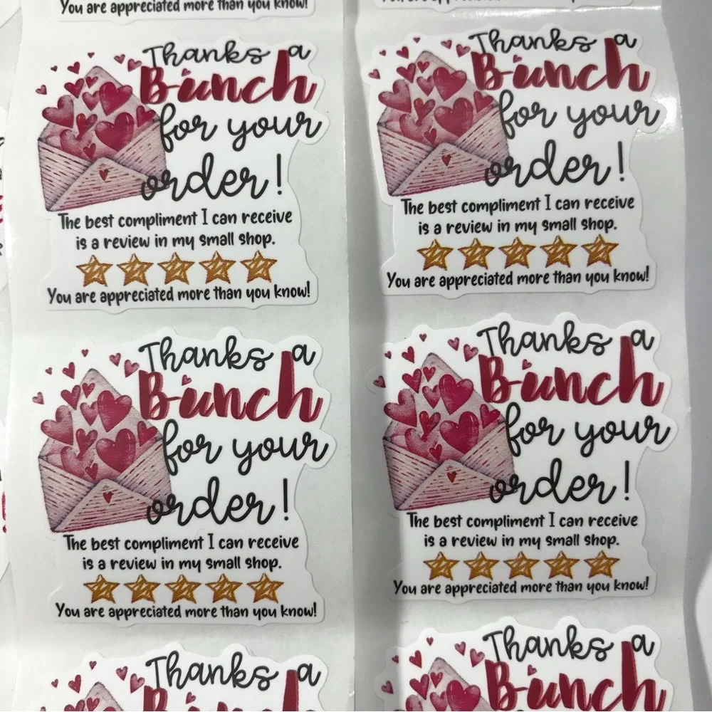 200 thank you please leave a review stickers 1.5”